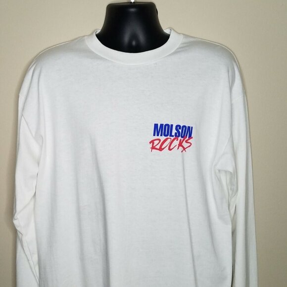 Molson Rocks the Mountain T Shirt Sz XL Vintage 90s Downhill Skiing Snowboarding - Picture 4 of 6